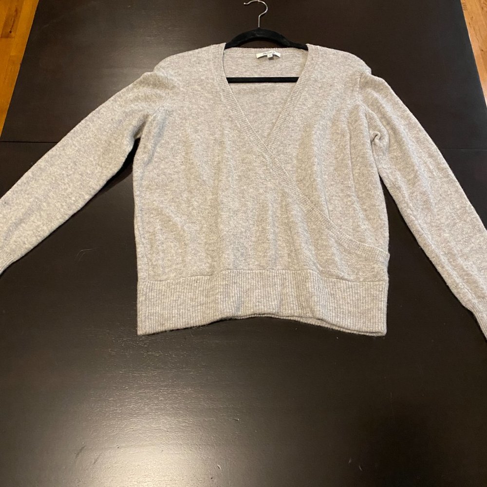 Madewell Faux Wrap Pullover Sweater, size M